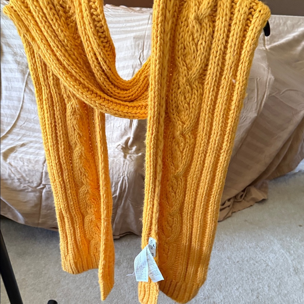 Hollister Yellow Knit Scarf